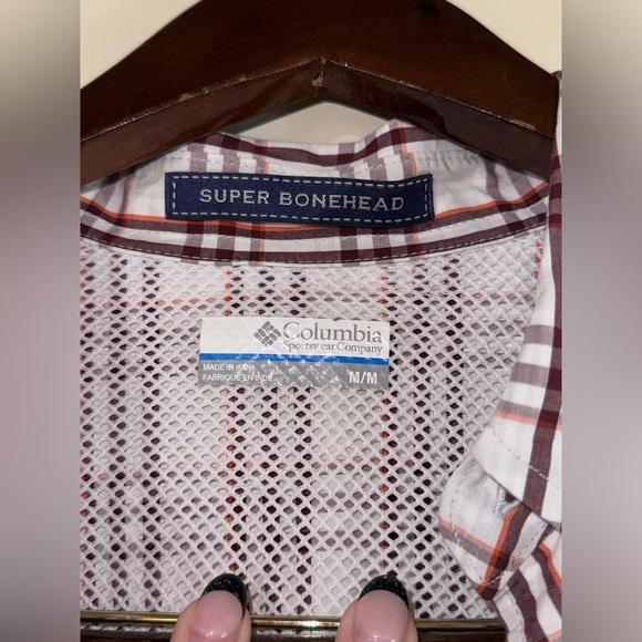 Columbia Super Bonehead PFG Virginia Tech Long Sleeve Plaid Shirt Mens Size M - Picture 4 of 7